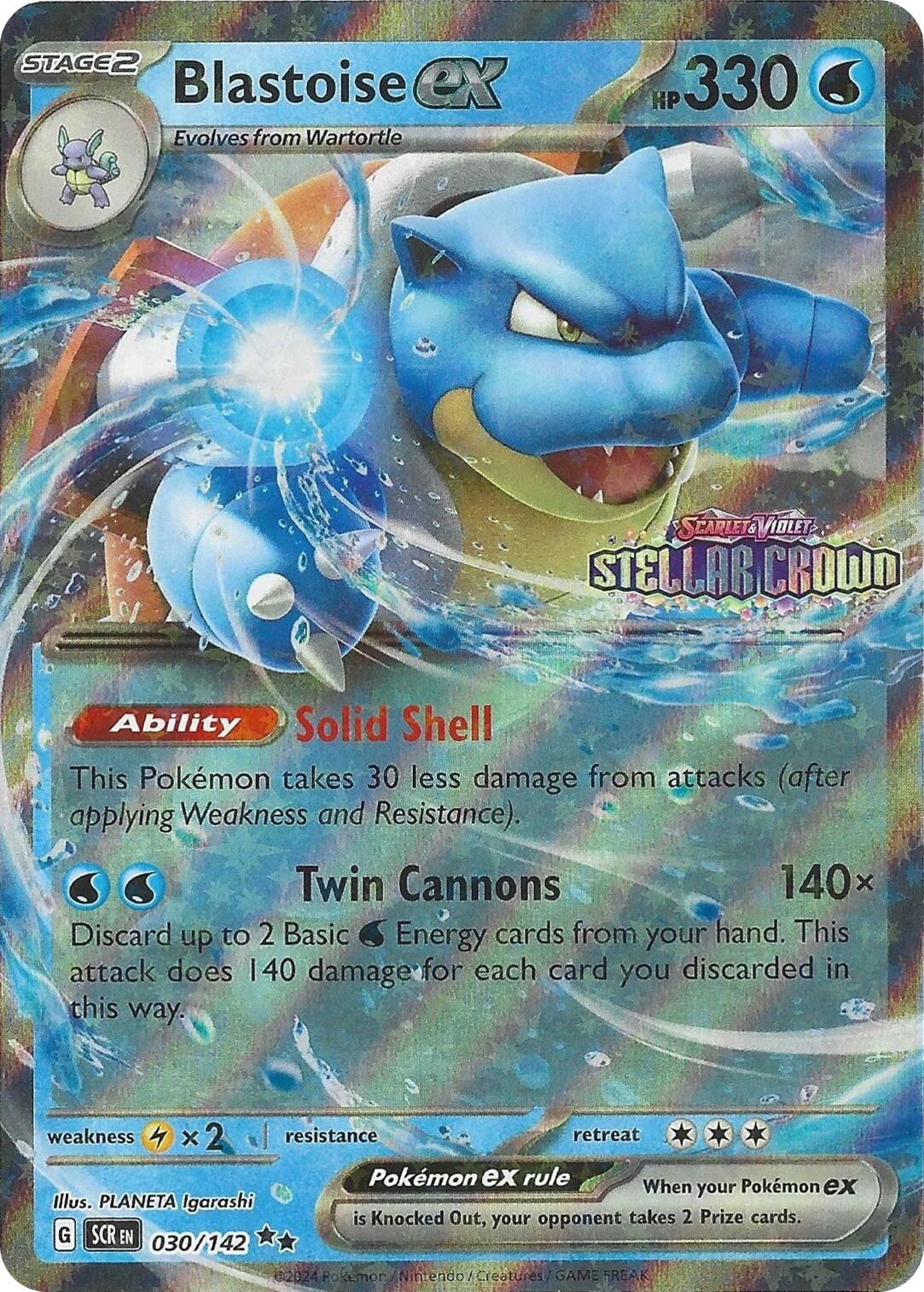 Blastoise ex (030/142) (Stellar Crown Stamp) [Miscellaneous Cards] | Exor Games Summserside