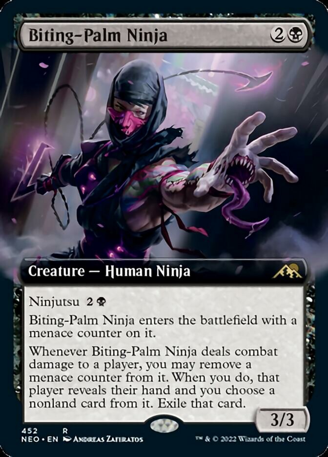 Biting-Palm Ninja (Extended Art) [Kamigawa: Neon Dynasty] | Exor Games Summserside