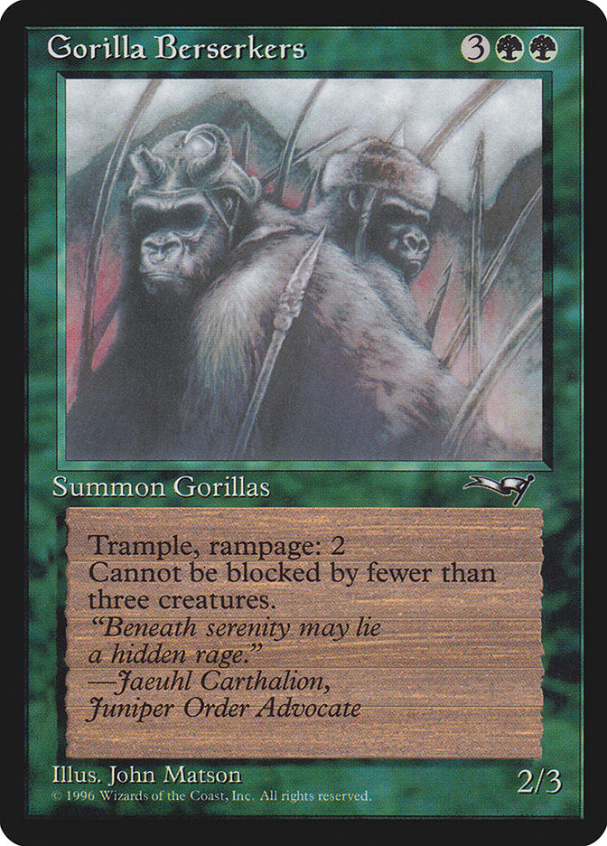 Gorilla Berserkers (Mouths Closed) [Alliances] | Exor Games Summserside