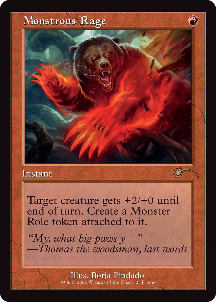 Monstrous Rage (Retro Frame) [Standard Showdown Promos] | Exor Games Summserside