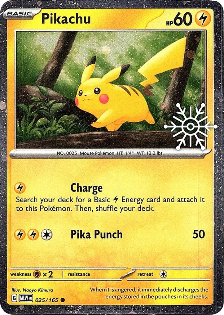 Pikachu (025/165) (Holoiday Calendar) [Miscellaneous Cards] | Exor Games Summserside