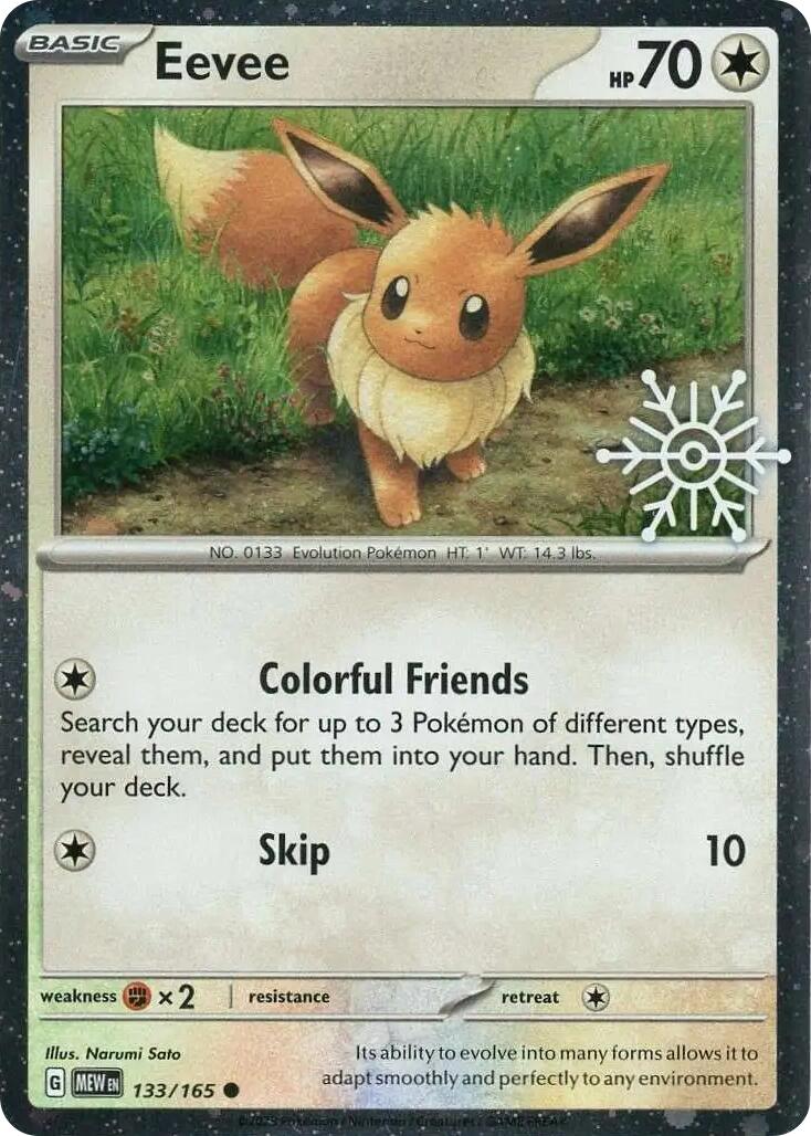 Eevee (133/165) (Holiday Calendar) [Miscellaneous Cards] | Exor Games Summserside