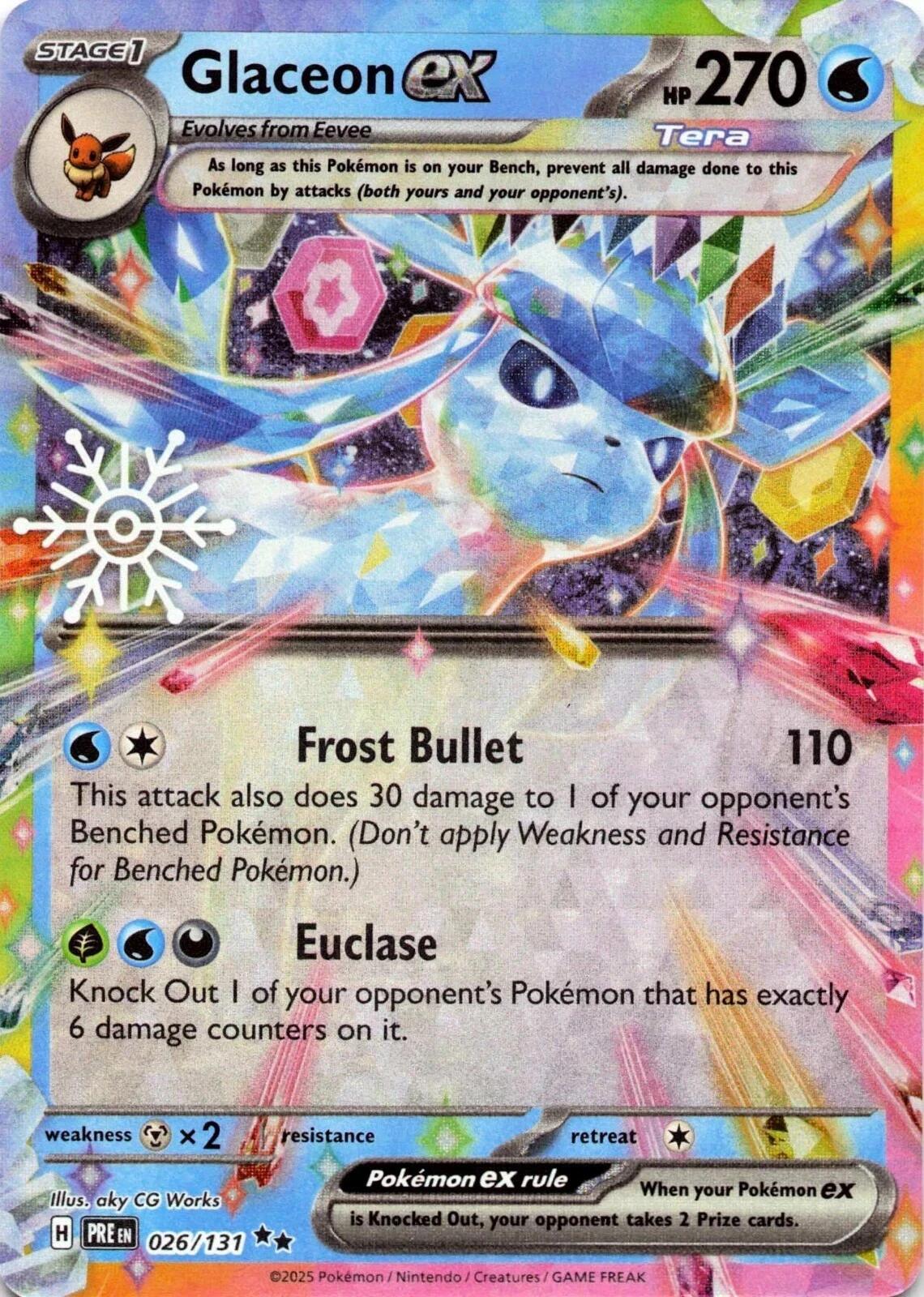 Glaceon ex (026/131) (Holiday Calendar) [Miscellaneous Cards] | Exor Games Summserside