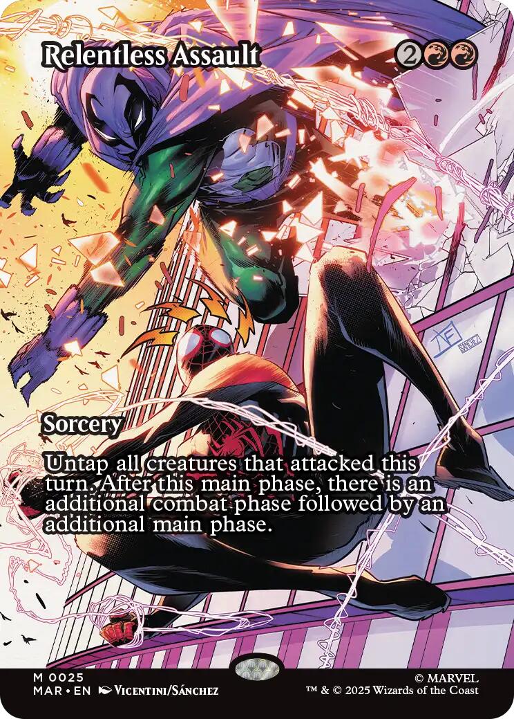 Relentless Assault (Borderless) [Marvel's Spider-Man: Eternal-Legal] | Exor Games Summserside