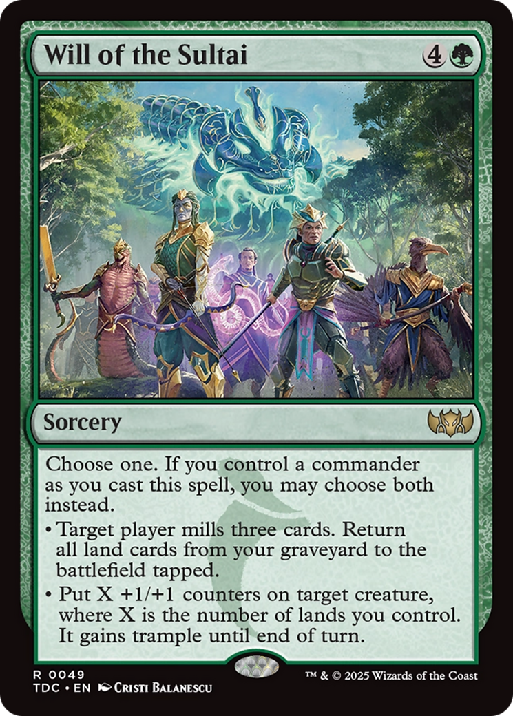 Will of the Sultai [Tarkir: Dragonstorm Commander] | Exor Games Summserside