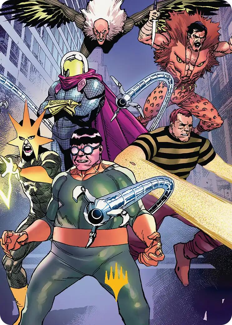 Behold the Sinister Six! Art Card (45/54) (Gold-Stamped Planeswalker Symbol) [Marvel's Spider-Man Art Series] | Exor Games Summserside