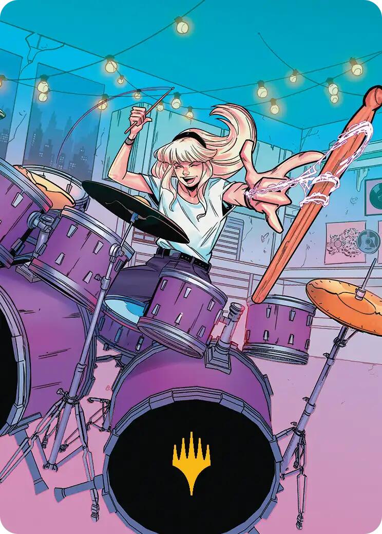 Gwen Stacy Art Card (Gold-Stamped Planeswalker Symbol) (34/54) [Marvel's Spider-Man Art Series] | Exor Games Summserside