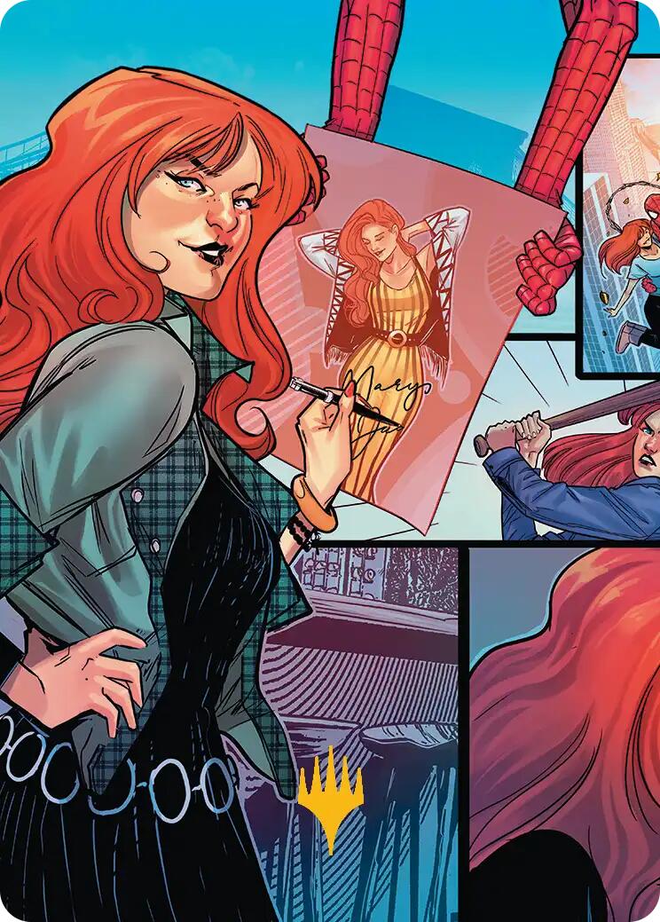 Mary Jane Watson Art Card (Gold-Stamped Planeswalker Symbol) [Marvel's Spider-Man Art Series] | Exor Games Summserside