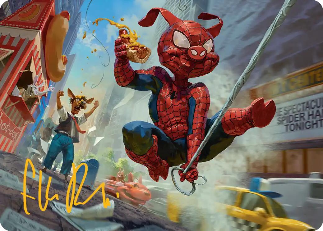 Spider-Ham, Peter Porker Art Card (Gold-Stamped Signature) [Marvel's Spider-Man Art Series] | Exor Games Summserside