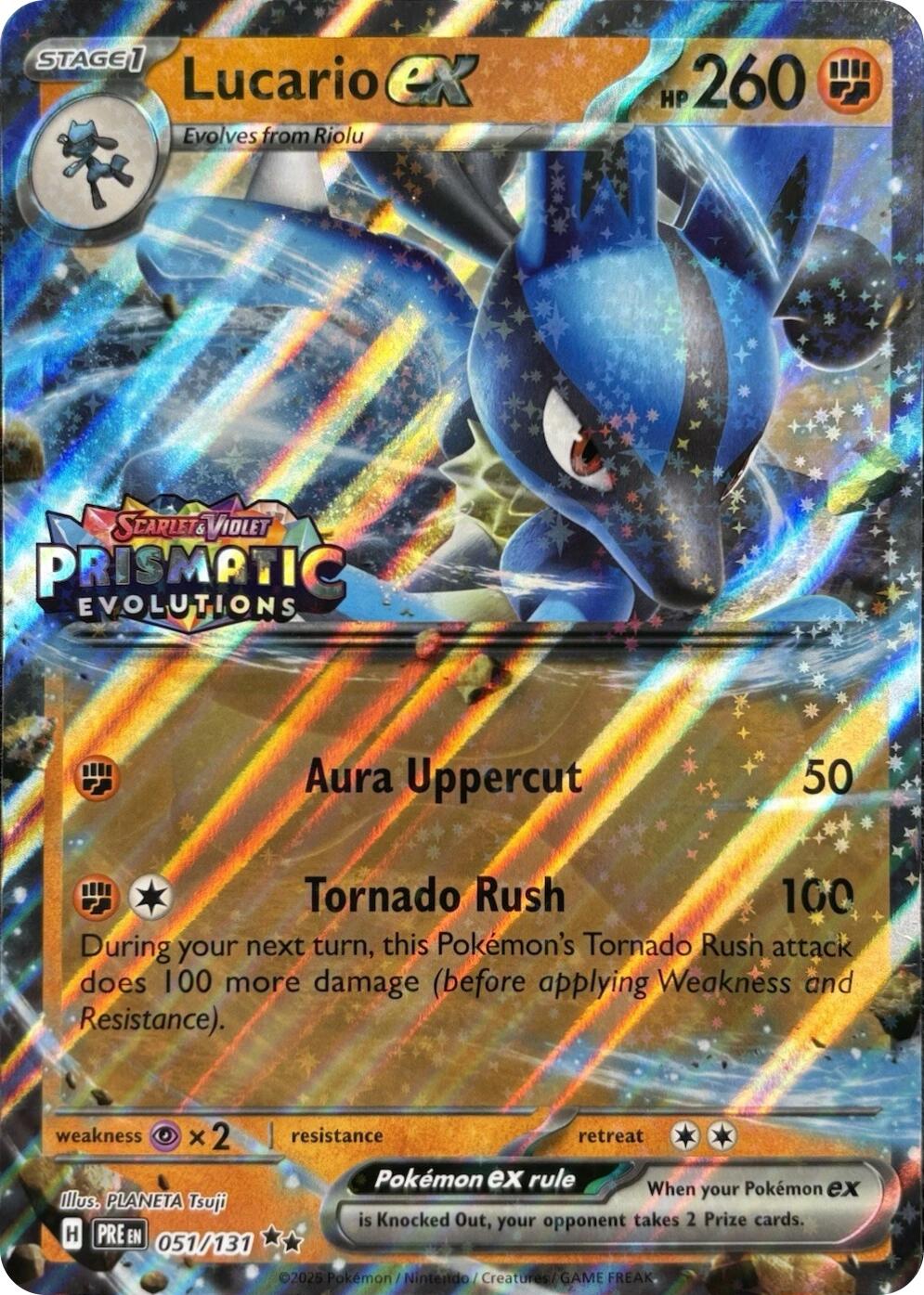 Lucario ex (051/131) (Prismatic Evolutions Stamp) [Miscellaneous Cards] | Exor Games Summserside