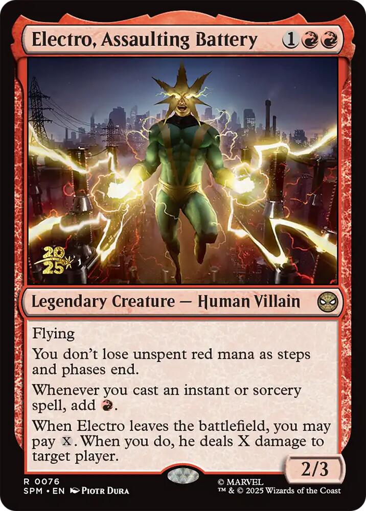 Electro, Assaulting Battery [Marvel's Spider-Man Prerelease Promos] | Exor Games Summserside