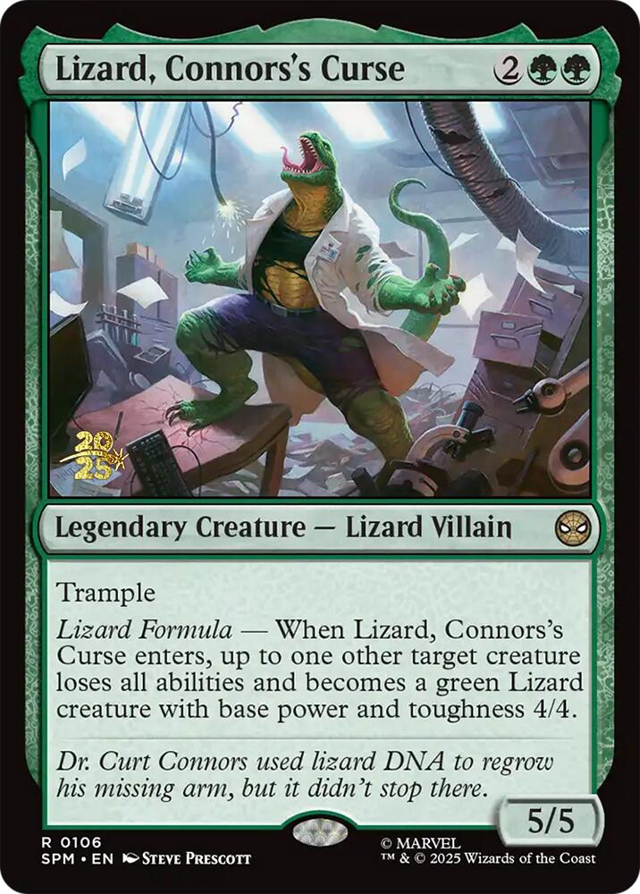Lizard, Connors's Curse [Marvel's Spider-Man Prerelease Promos] | Exor Games Summserside