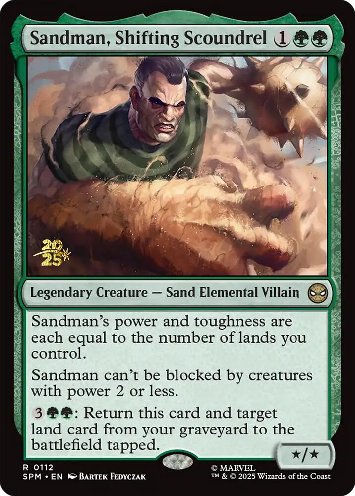Sandman, Shifting Scoundrel [Marvel's Spider-Man Prerelease Promos] | Exor Games Summserside