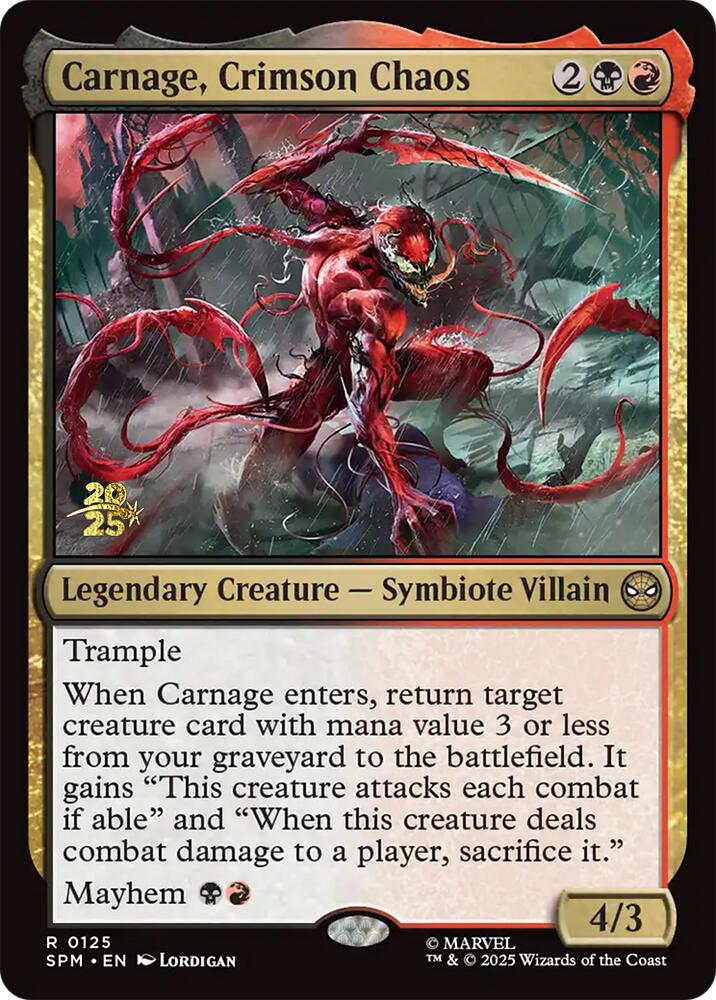 Carnage, Crimson Chaos [Marvel's Spider-Man Prerelease Promos] | Exor Games Summserside