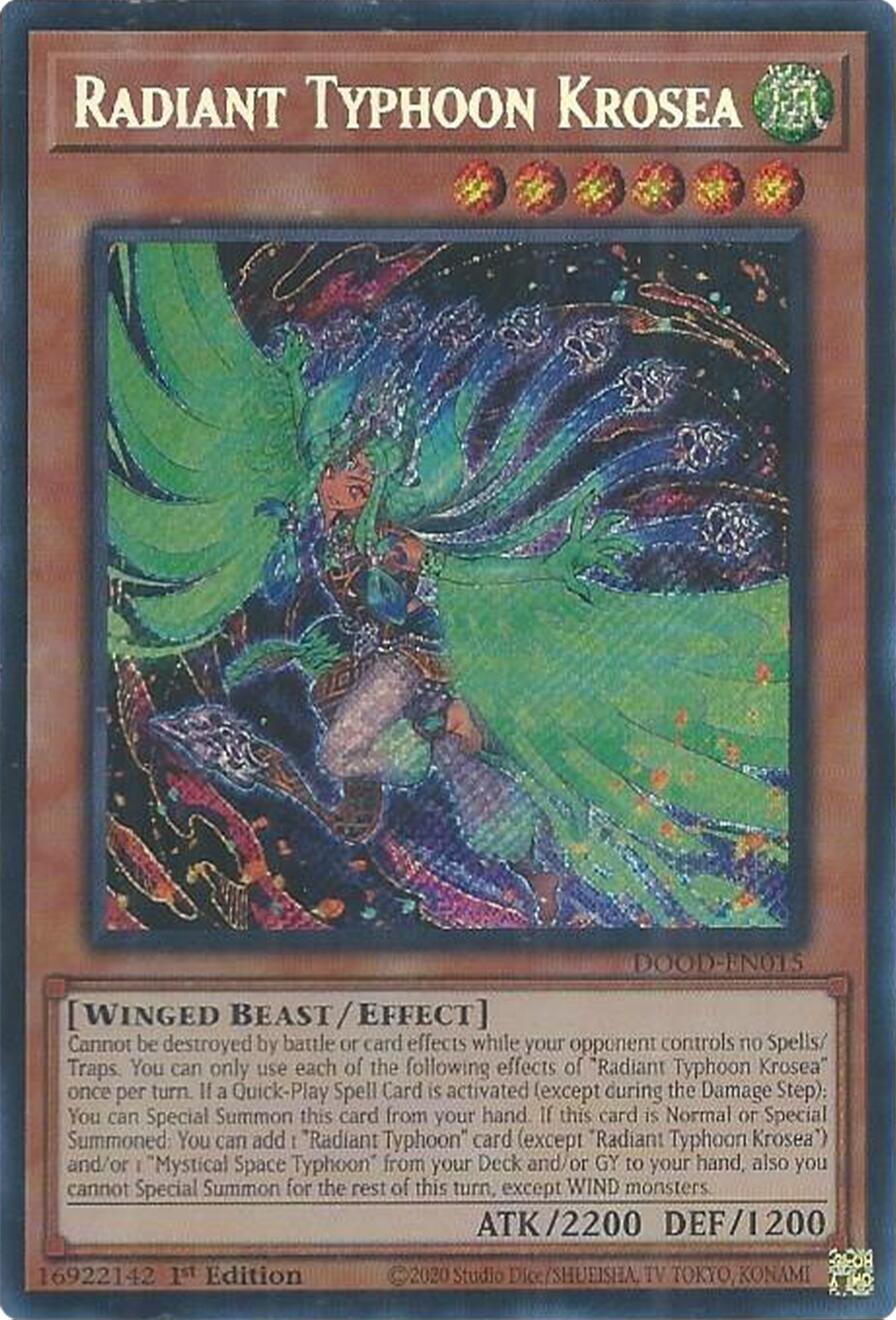 Radiant Typhoon Krosea [DOOD-EN015] Secret Rare | Exor Games Summserside