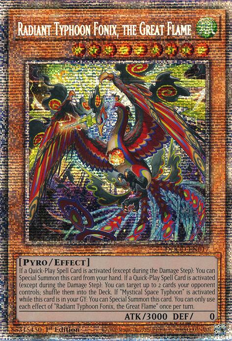 Radiant Typhoon Fonix, the Great Flame (Starlight Rare) [DOOD-EN017] Starlight Rare | Exor Games Summserside