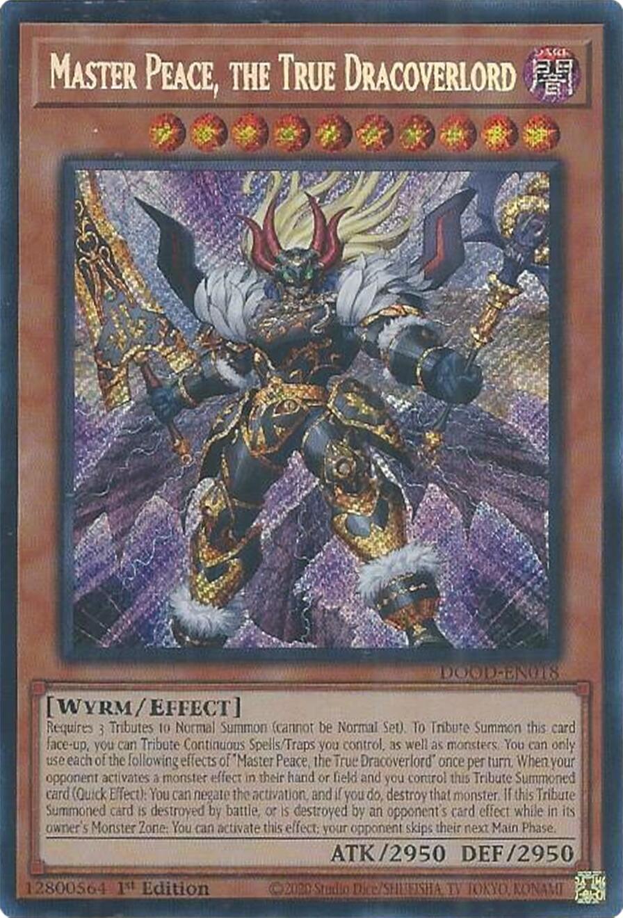 Master Peace, the True Dracoverlord [DOOD-EN018] Secret Rare | Exor Games Summserside