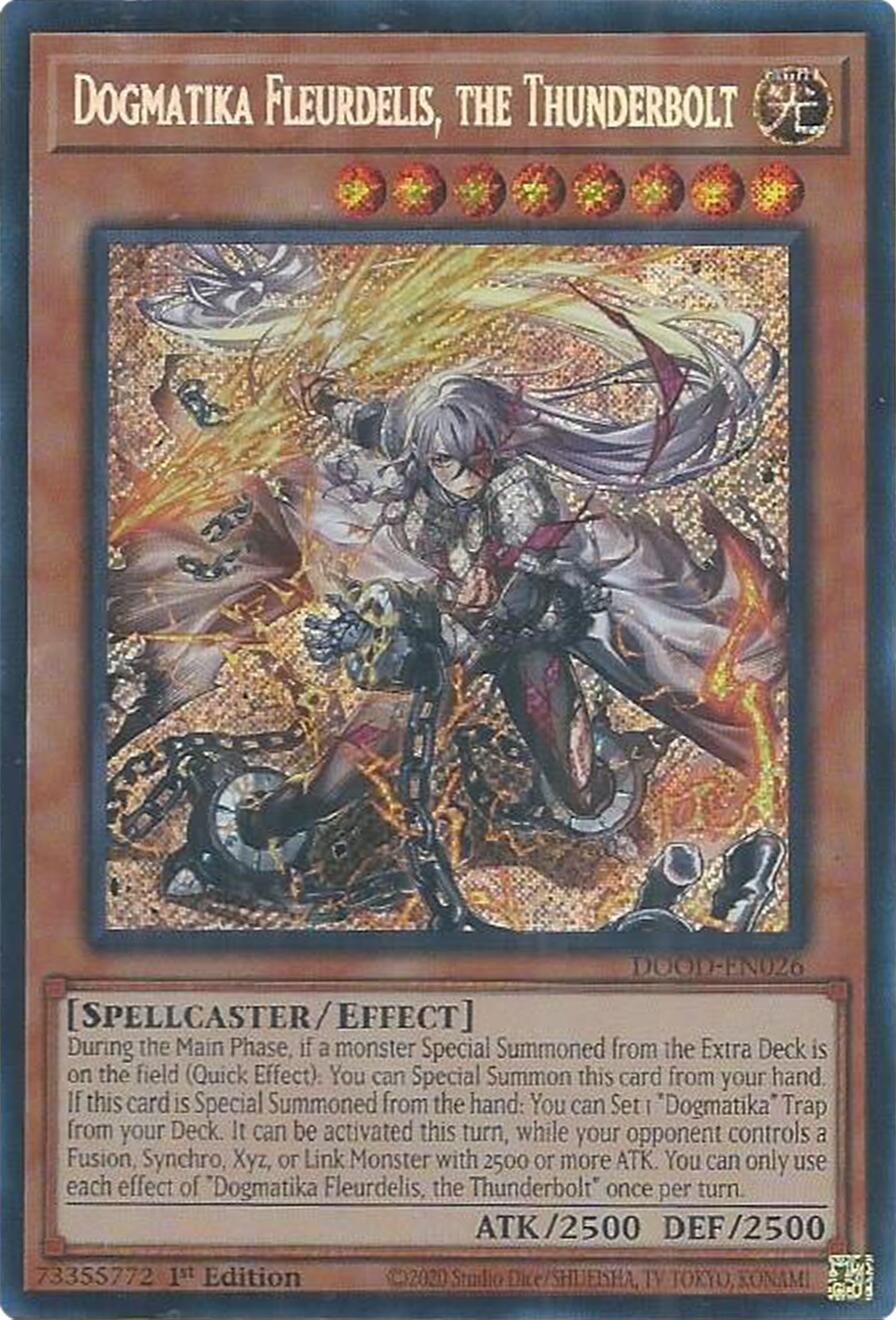 Dogmatika Fleurdelis, the Thunderbolt [DOOD-EN026] Secret Rare | Exor Games Summserside