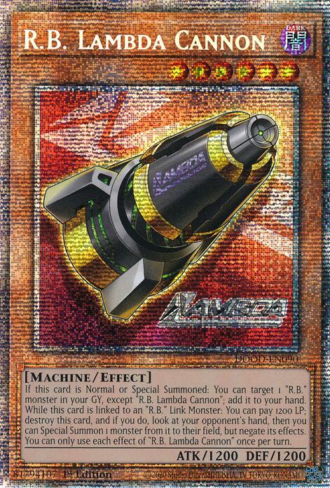R.B. Lambda Cannon (Starlight Rare) [DOOD-EN090] Starlight Rare | Exor Games Summserside