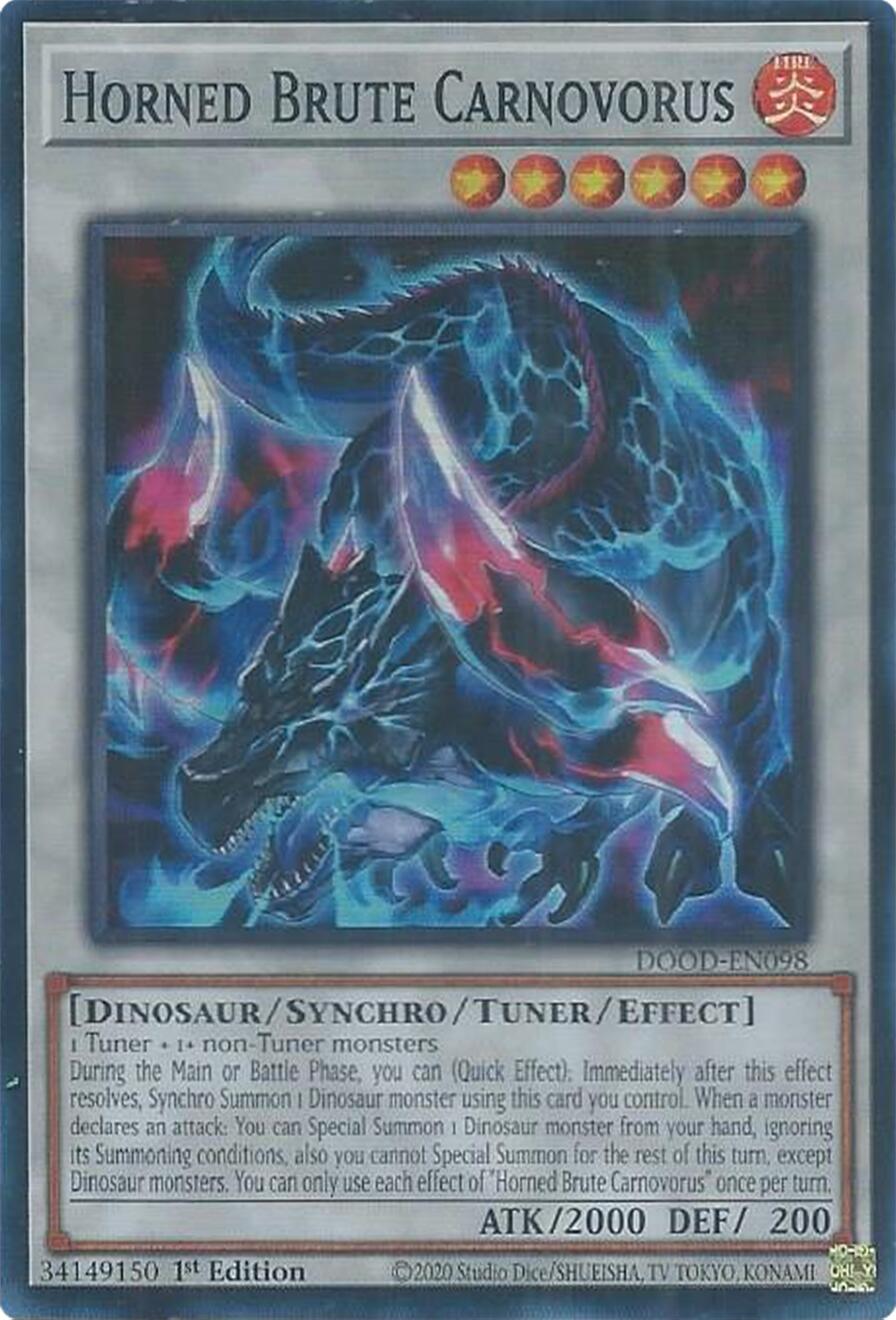 Horned Brute Carnovorus [DOOD-EN098] Super Rare | Exor Games Summserside