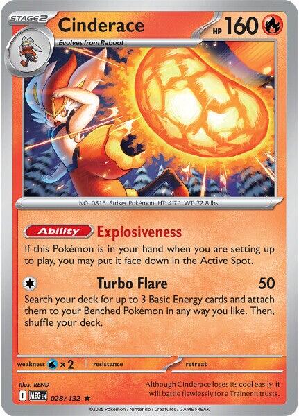 Cinderace (028/132) [Mega Evolutions: Base Set] | Exor Games Summserside