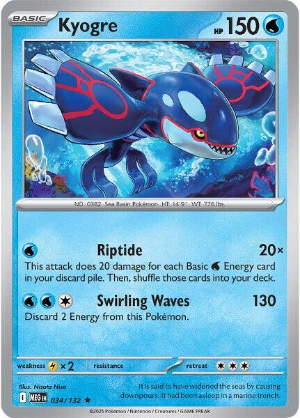 Kyogre (034/132) [Mega Evolution: Base Set] | Exor Games Summserside