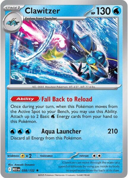 Clawitzer (038/132) [Mega Evolution: Base Set] | Exor Games Summserside