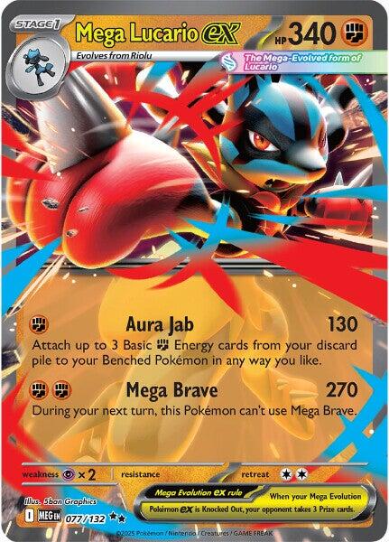 Mega Lucario ex (077/132) [Mega Evolutions: Base Set] | Exor Games Summserside