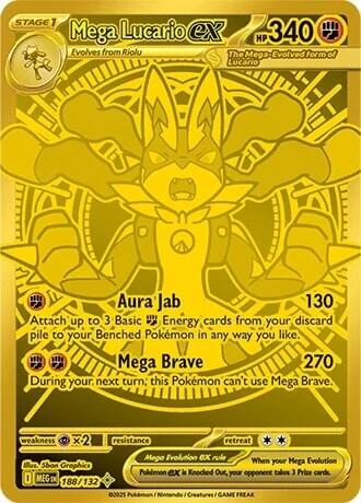 Mega Lucario ex (188/132) [Mega Evolution: Base Set] | Exor Games Summserside