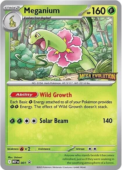 Meganium (001) [Mega Evolutions Promo] | Exor Games Summserside