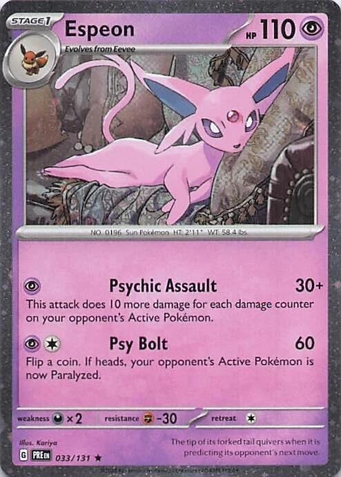 Espeon (033/131) (Cosmos Holo) [Miscellaneous Cards] | Exor Games Summserside