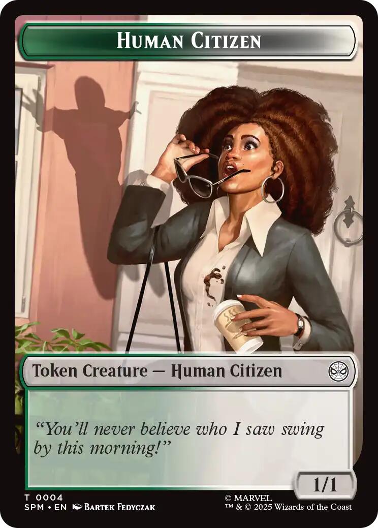 Human Citizen // Treasure Double-Sided Token [Marvel's Spider-Man Tokens] | Exor Games Summserside