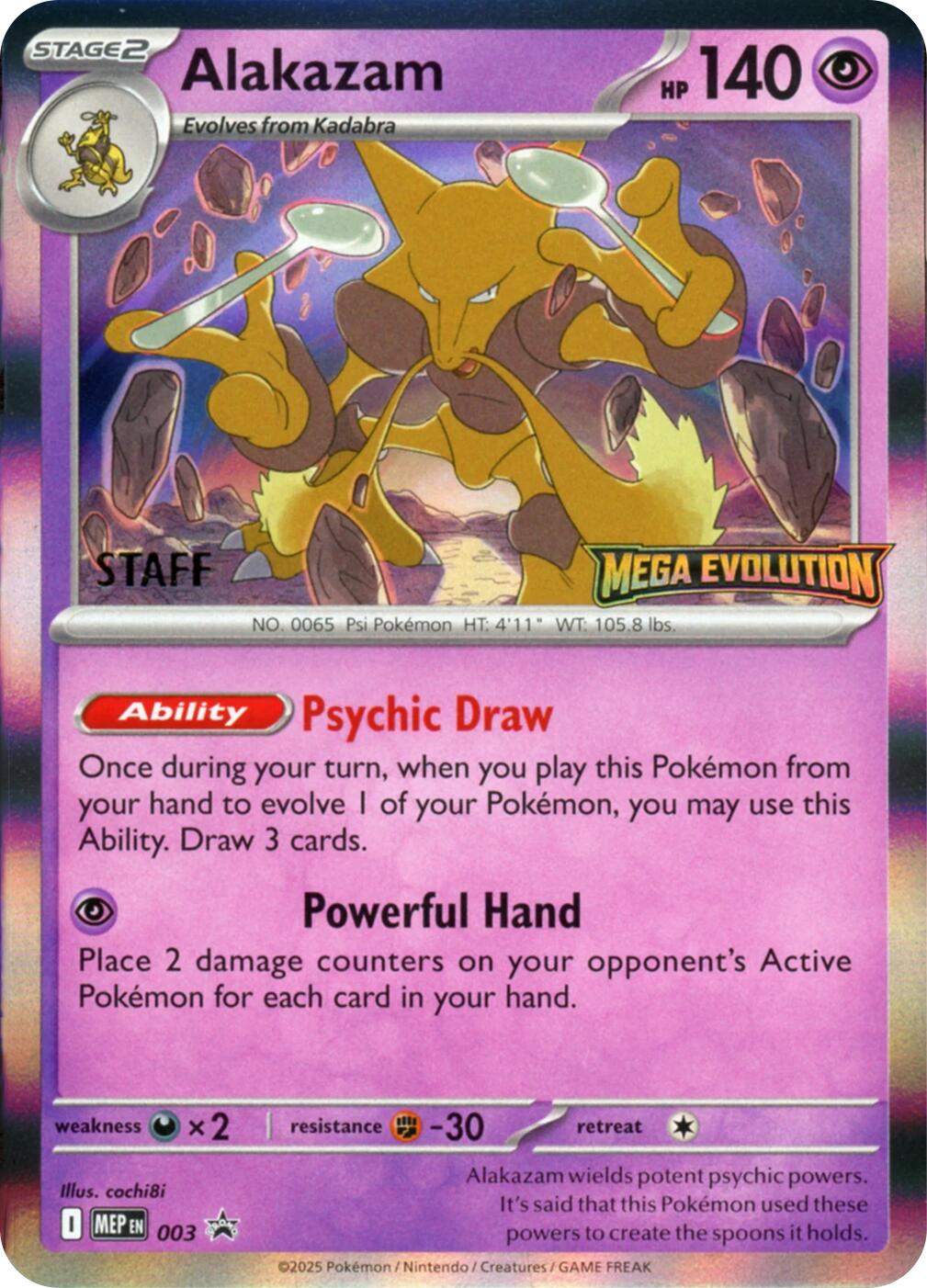 Alakazam (003) (Staff) [Mega Evolutions Promo] | Exor Games Summserside
