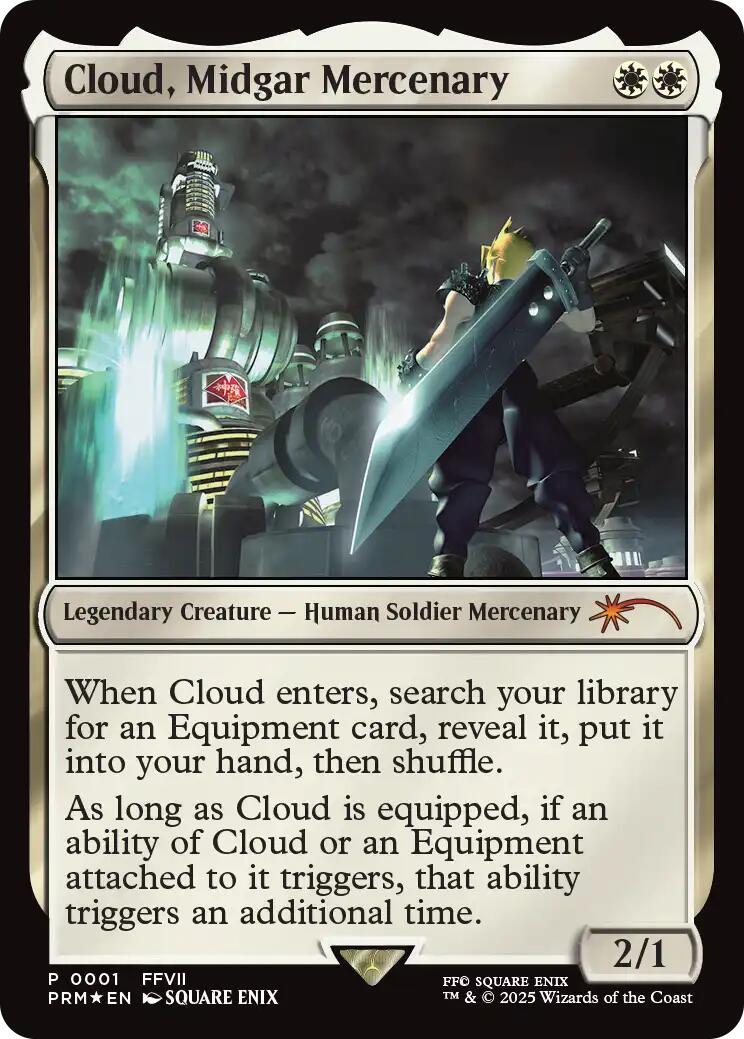 Cloud, Midgar Mercenary (Borderless) [Pro Tour Promos] | Exor Games Summserside