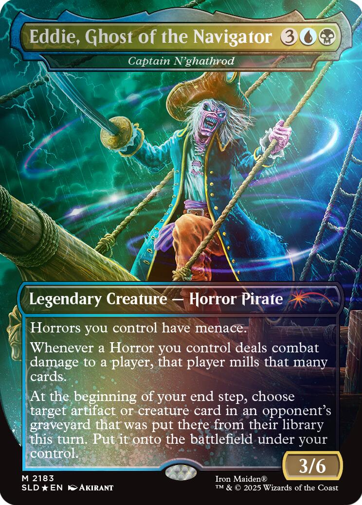 Eddie, Ghost of the Navigator - Captain N'ghathrod (Rainbow Foil) [Secret Lair Drop Series] | Exor Games Summserside