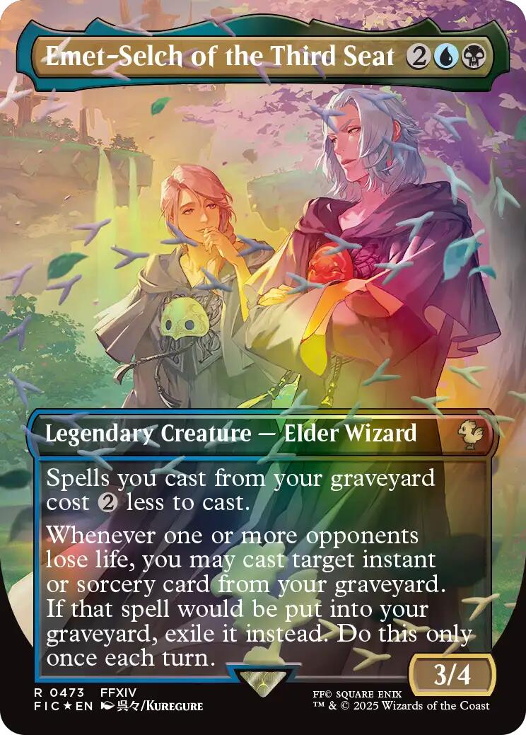 Emet-Selch of the Third Seat (Borderless) (Chocobo Track Foil) [FINAL FANTASY Commander] | Exor Games Summserside