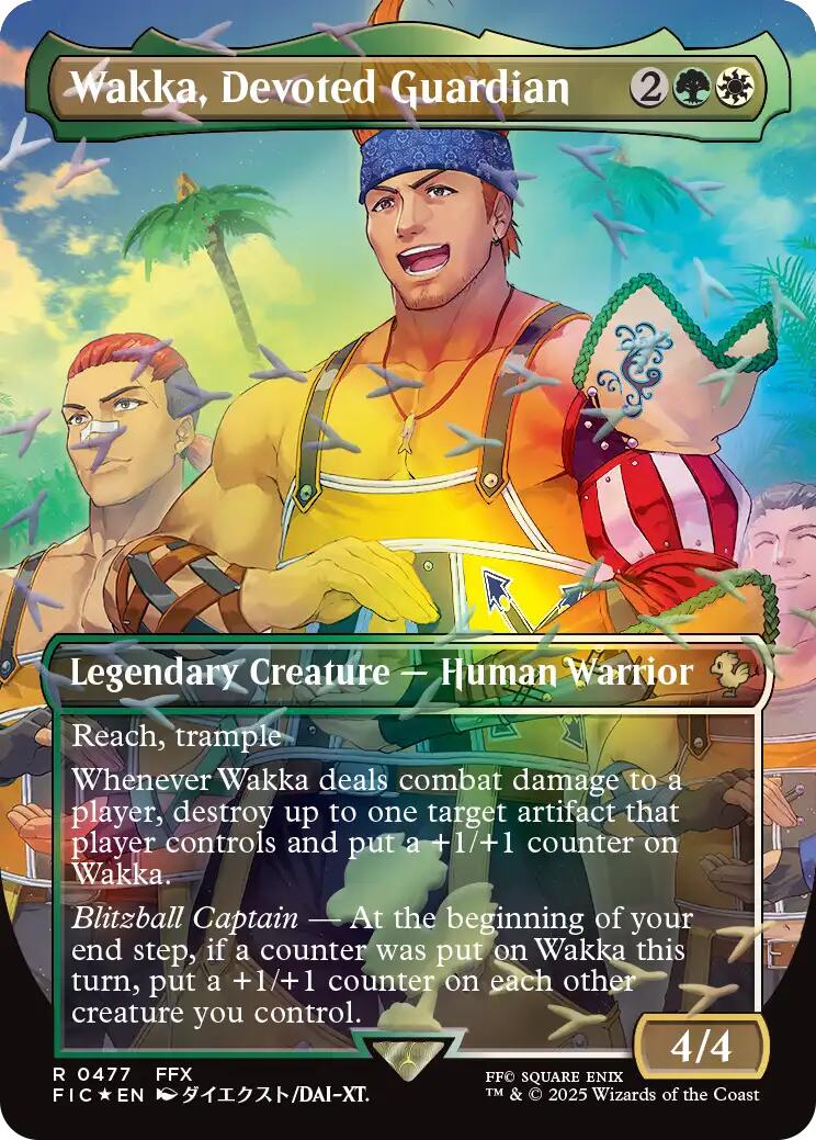 Wakka, Devoted Guardian (Borderless) (Chocobo Track Foil) [FINAL FANTASY Commander] | Exor Games Summserside