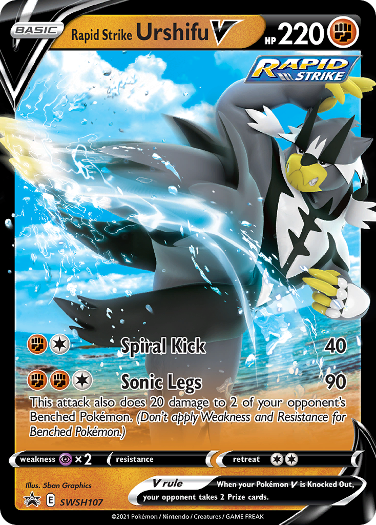 Rapid Strike Urshifu V (SWSH107) [Sword & Shield: Black Star Promos] | Exor Games Summserside