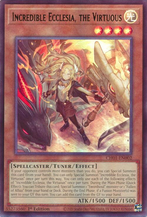 Incredible Ecclesia, the Virtuous [CH01-EN002] Ultra Rare | Exor Games Summserside
