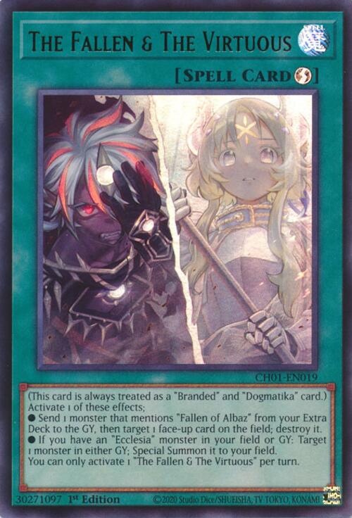 The Fallen & The Virtuous [CH01-EN019] Ultra Rare | Exor Games Summserside