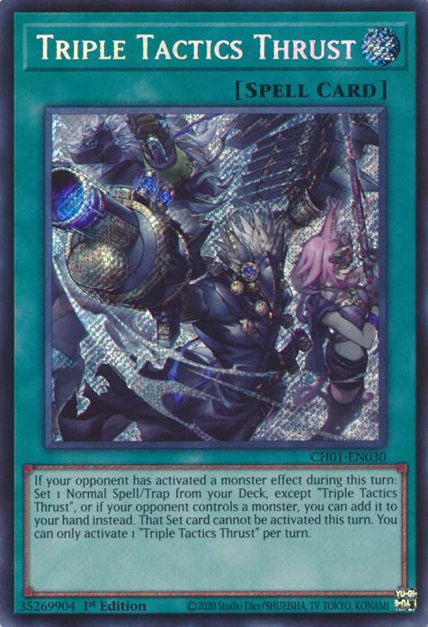 Triple Tactics Thrust (Secret Rare) [CH01-EN030] Secret Rare | Exor Games Summserside