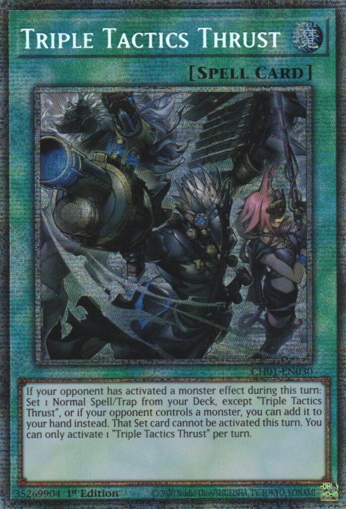 Triple Tactics Thrust (Starlight Rare) [CH01-EN030] Starlight Rare | Exor Games Summserside