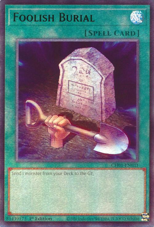 Foolish Burial [CH01-EN031] Ultra Rare | Exor Games Summserside