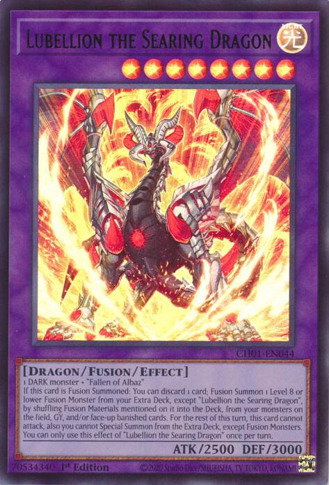 Lubellion the Searing Dragon [CH01-EN044] Ultra Rare | Exor Games Summserside