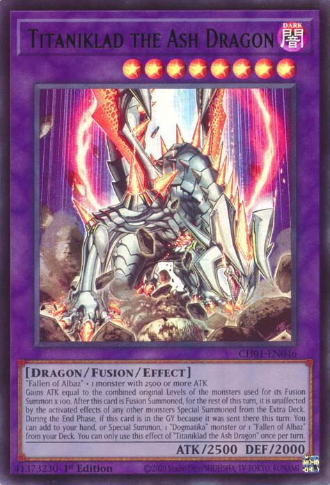 Titaniklad the Ash Dragon [CH01-EN046] Ultra Rare | Exor Games Summserside
