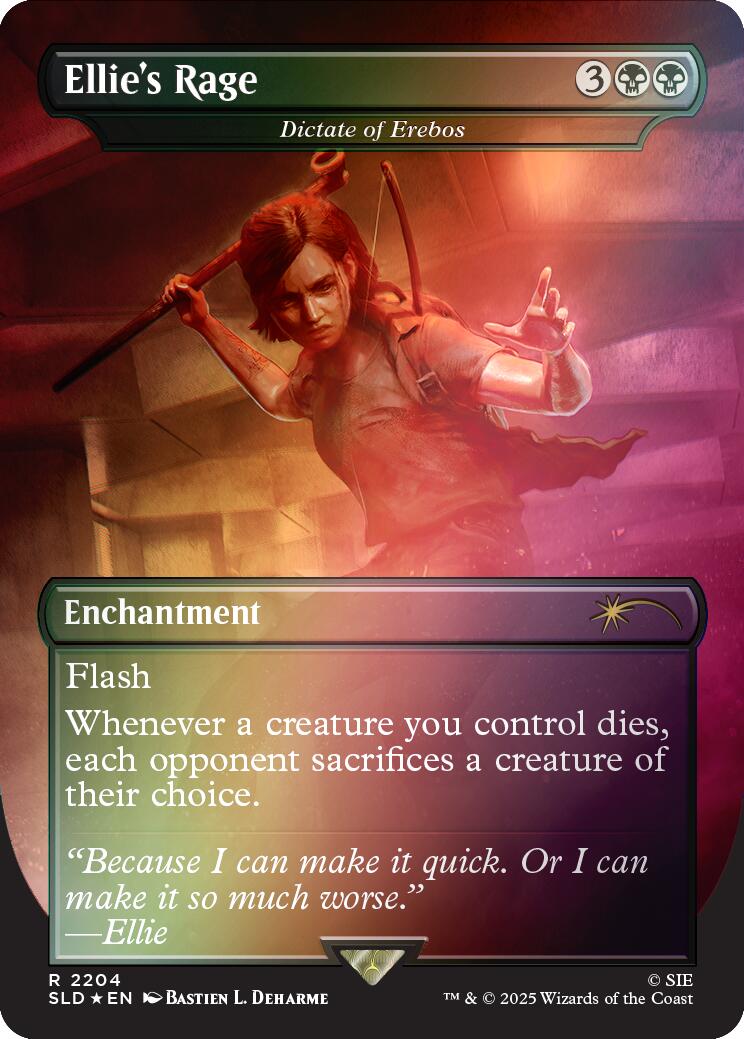 Ellie's Rage - Dictate of Erebos (Rainbow Foil) [Secret Lair Drop Series] | Exor Games Summserside