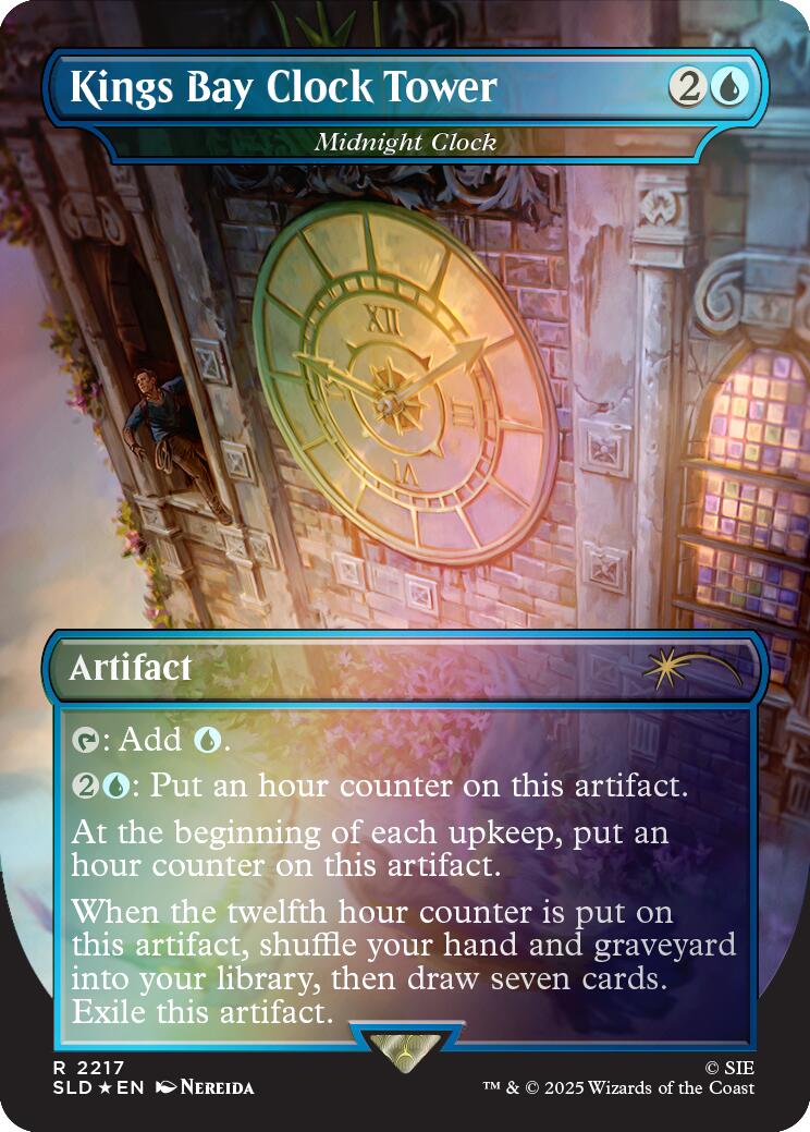 Kings Bay Clock Tower - Midnight Clock (Rainbow Foil) [Secret Lair Drop Series] | Exor Games Summserside