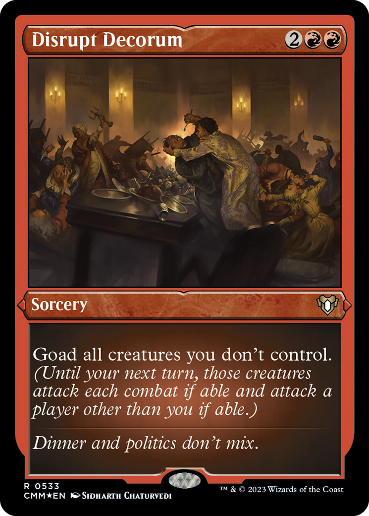 Disrupt Decorum (Foil Etched) [Commander Masters] | Exor Games Summserside