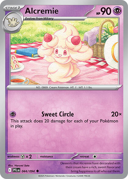 Alcremie (044/094) (Reverse Holo) [Mega Evolution: Phantasmal Flames] | Exor Games Summserside