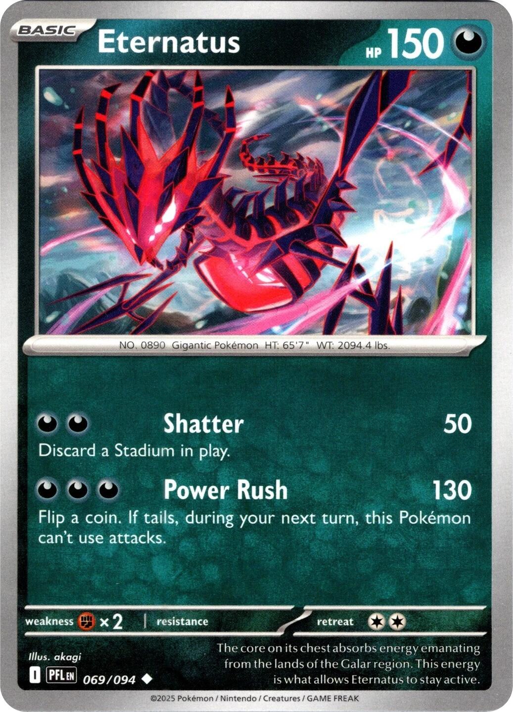 Eternatus (069/094) (Reverse Holo) [Mega Evolution: Phantasmal Flames] | Exor Games Summserside